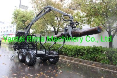 ATV Log Trailer with Grapple Forest Log Trailer with Crane