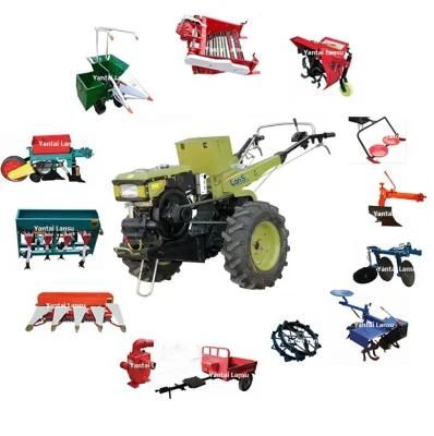Factory Supplier Hor Sale Farm Walk-Behind Tractor Two Wheels Hand Walking Behind Tractors with Rotary Tiller