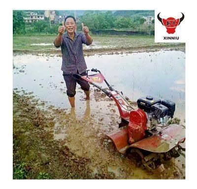 Mirco Rotavator Cultivating Machine in Muddy Field