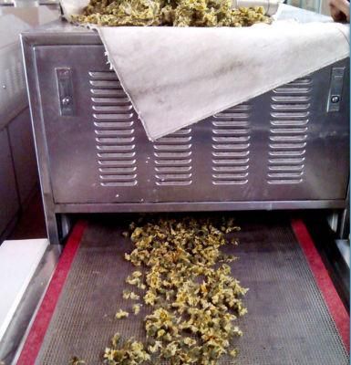 Stainless Steel Tunnel Microwave Herbs Tea Leaves Drying Machine