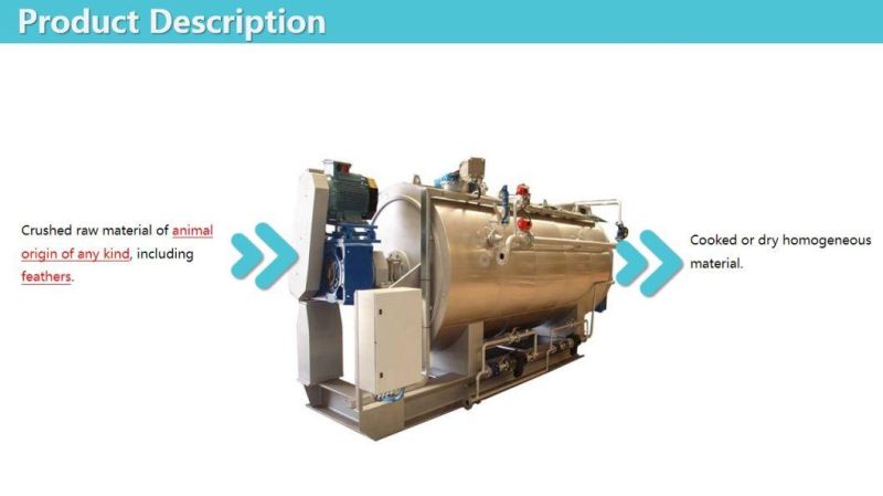 Animal Sterilization Waste Batch Cooker for Poultry and Livestock Rendering Plant