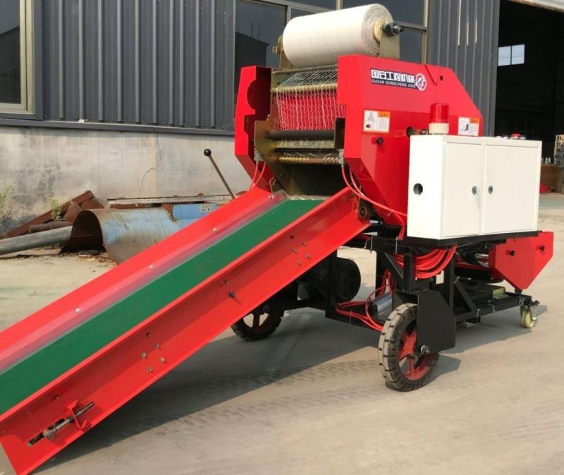 Mini Round Corn Silage Packing Machine Baler Wrapper Silage Baler