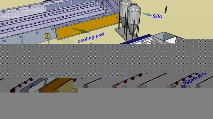 Prefab Poultry Chicken Control Shed Broiler Farm Equipment in Pakistan