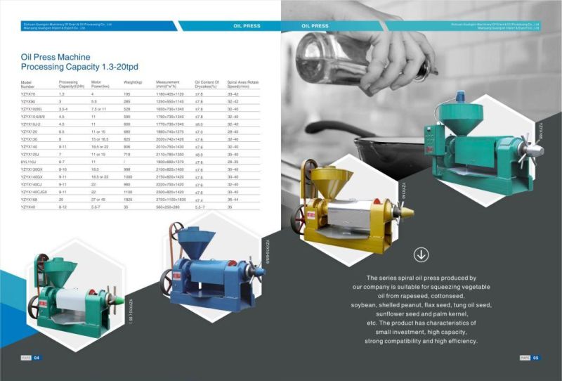 10tpd Combined Oil Expeller for Sunflower