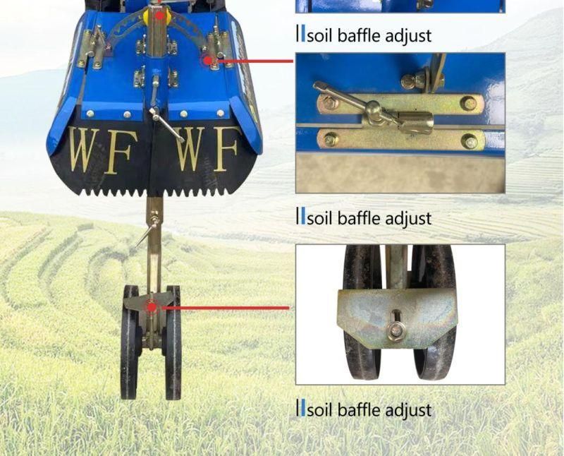 Multi Functional Three-Speed Diesel Small Ditcher Farm Equipment Tiller