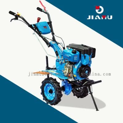 Jiamu GM135f D with GM186 All Gear Aluminum transmission Box Recoil Start Diesel D-Style Garden Tiller