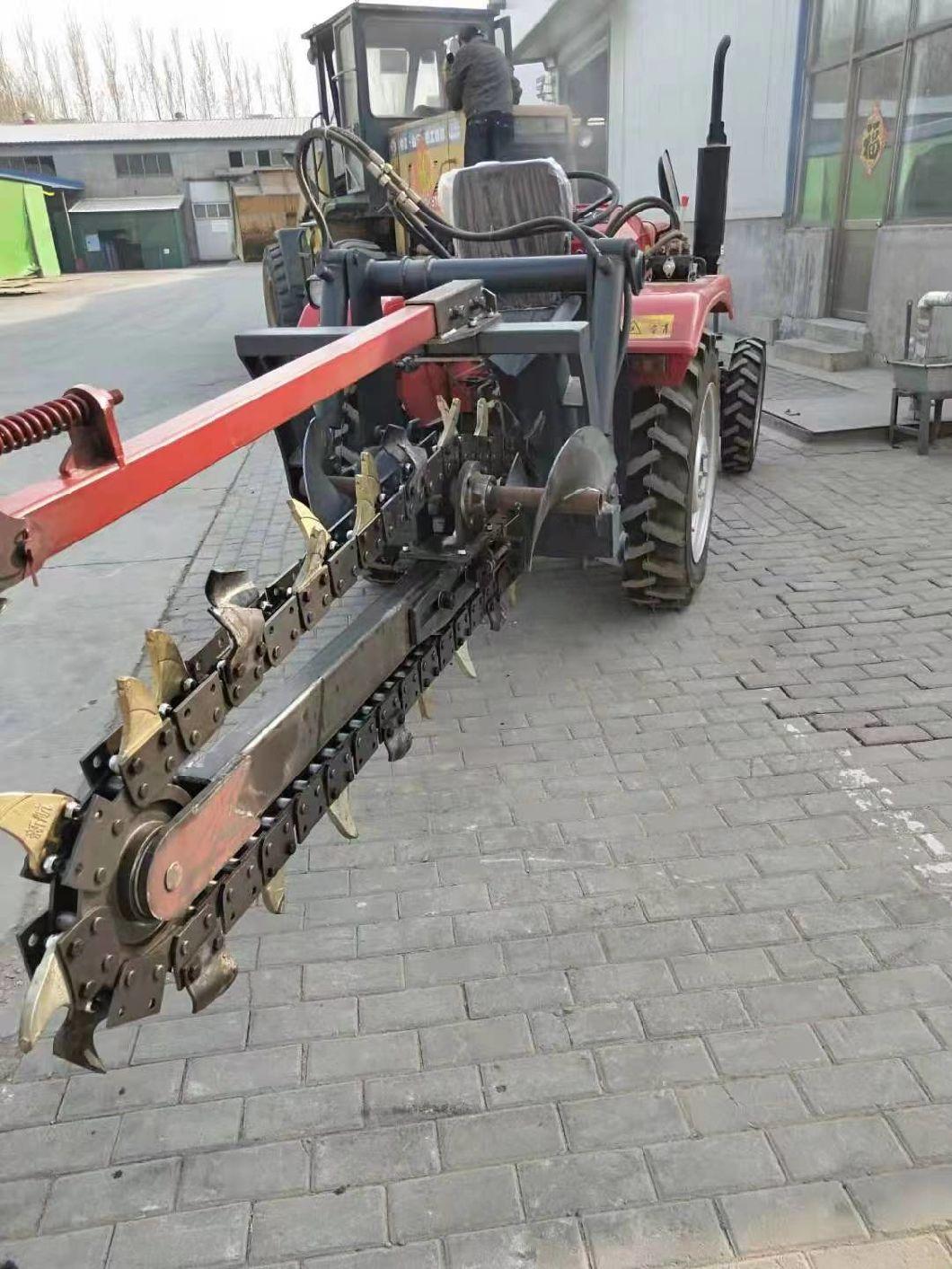 Professional Pipe Ditching Machine Tractor Mounted Chain Trencher for Agricultural