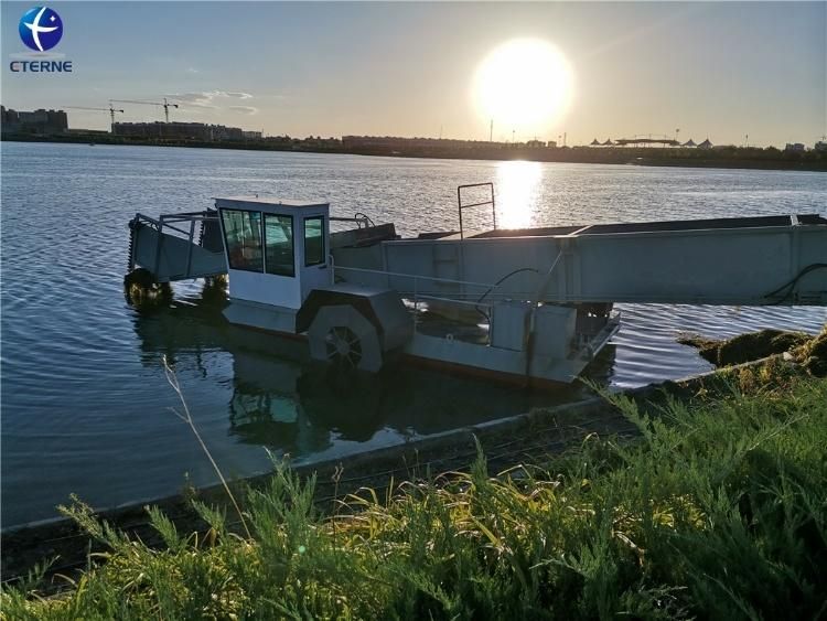 Full Automatic Aquatic Plant Harvester Mowing Boat