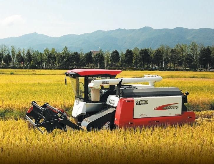 Kubota Combine Harvester Rice and Wheat Cutting Machine Ex108q with A/C Cabin