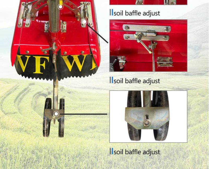 Small Tiller Machine Full Chain Ridging Cultivator Pastoral Rotary Cultivator for Sugarcane