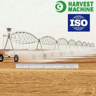 Center Pivot Irrigation System with Linear Farm Equipment Used for Grassland