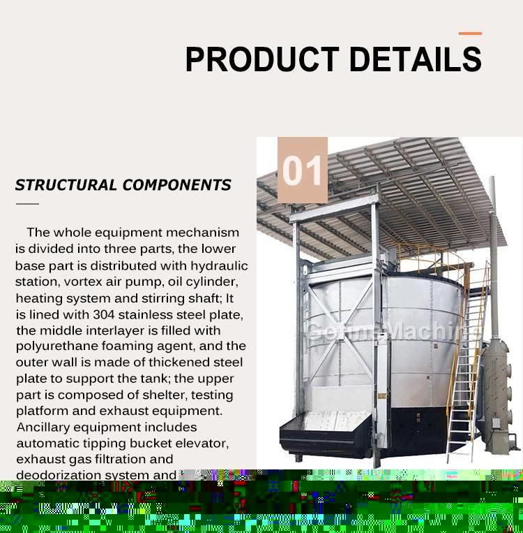 Organic Fertilizer Granulation Production Line Household Food Composting Machine Large-Capacity Fermentation Tank