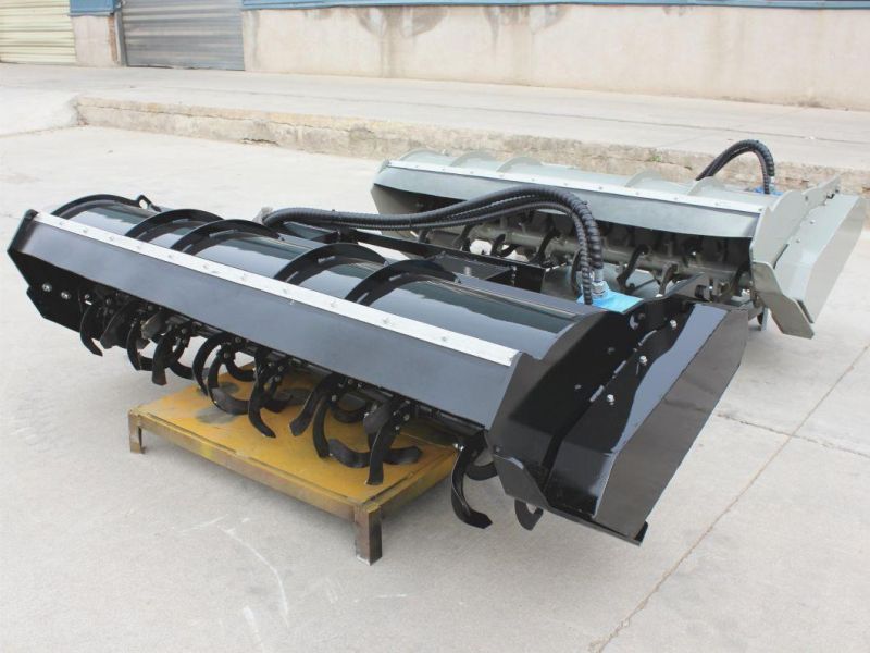 Hcn Brand 0511 Rotary Tiller Agricultural Tillage Equipment Installed on Skid Steer Loader and Loader Attachment for Loosening Soil