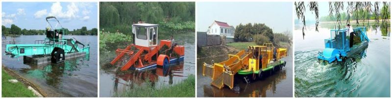Tunisia Paddle Wheel Automatic Aquatic Weed Harvester for Clean River