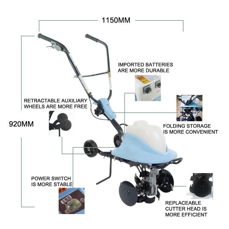 Lithium Battery Mini Electric Micro Garden Cultivator for Sale