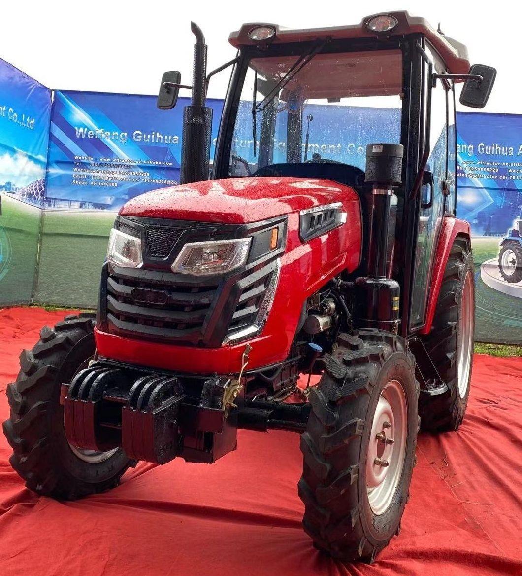 4WD Medium Size Lawn Tractor Compact Small Farm Tractors for Orchard/Greenhouse/Paddy Field/Corn Field