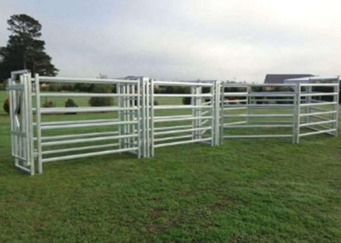 High Quality Square Post 6 Rails Portable Cattle Bar Rail Panels