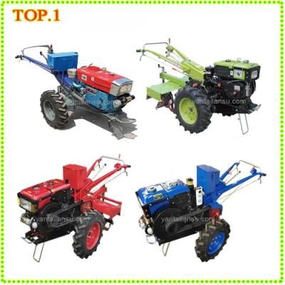18HP Power Tiller Cultivators Two Wheel Farm Walking Tractor 25HP Mini Tractor Tractors for Agriculture