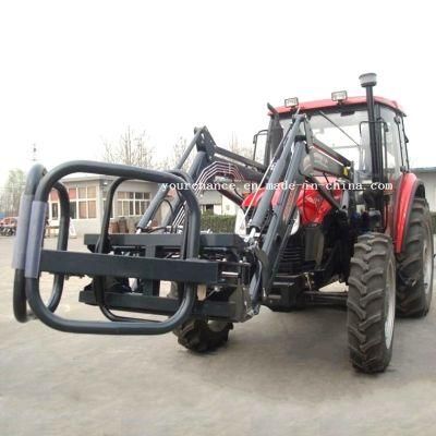 Hot Sale Farm Lifting Equipment 25-180HP Tractor Front End Loader Mounted Bale Grab for Grabbing 0.5-1.8m Diameter 400-1400kgs Round Hay Bale