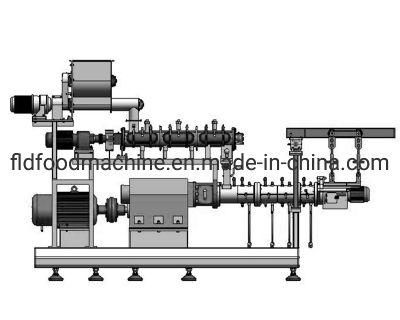 Automatic Floating Fish Feed Pellet Processing Extruder Machine