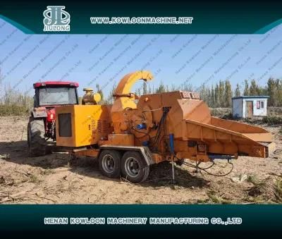 China Manufacturer of Mobile Chipping Machine Diesel Crusher Portable Wood Drum Chipper Shredder