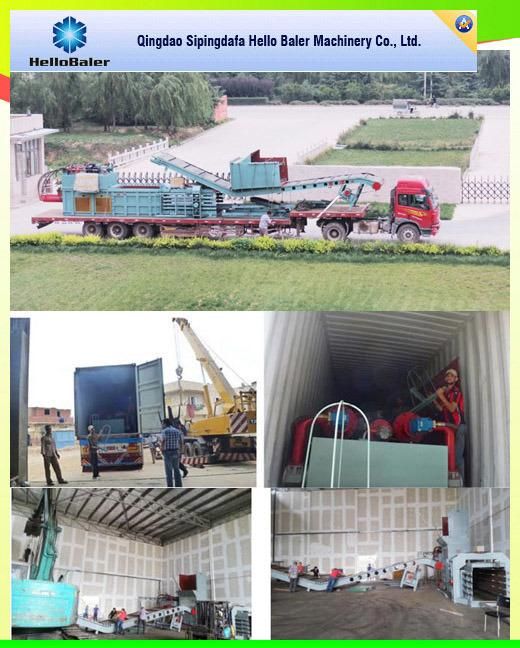 Hello baler brand moving straw hay grass baling packaging strapping baler machine