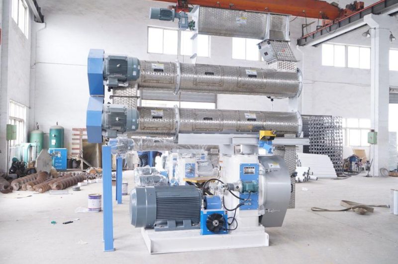 1-2tph Complete Animal Feed Machine Line Including Pellet Machine, Hammer Mill as Grinding Machine for Mesh and Granulator for Poultry or Fish /Chicken Feed