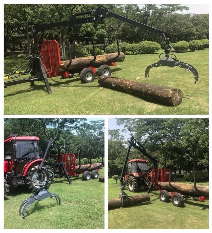 Telescope Boom Timber Crane with Grab Forestry Timber Crane