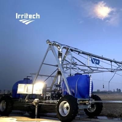 Cart-Mounted Engine or Power Cord Power Source Ditch Feed Lateral Move Irrigation
