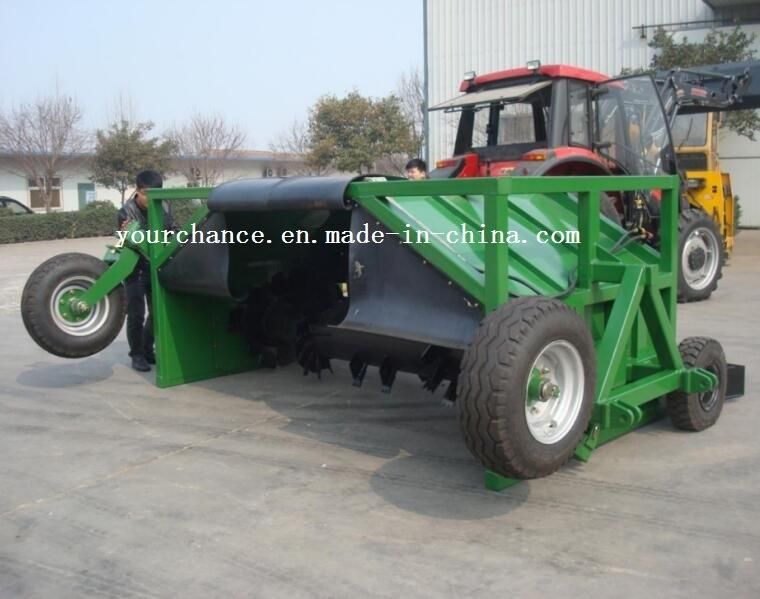 Switzerland Hot Selling Manure Processing Machine Zfq350 3.5m Width Towable Organic Fertilizer Compost Windrow Turner for 120-240HP Wheel Tractor