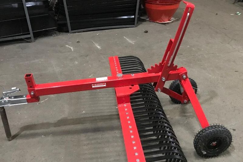 ATV Landscape Rake with Rear Wheels