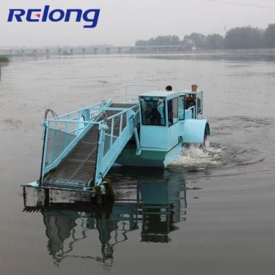 Water Hyacinth Cleaning Hydraulic Full Automatic Aquatic Weed Harvester Factory