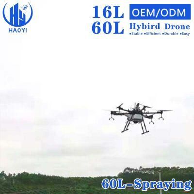 Large 16L 60L Agricultural Plant Protection Uav Hybird Oil Gasoline Drone