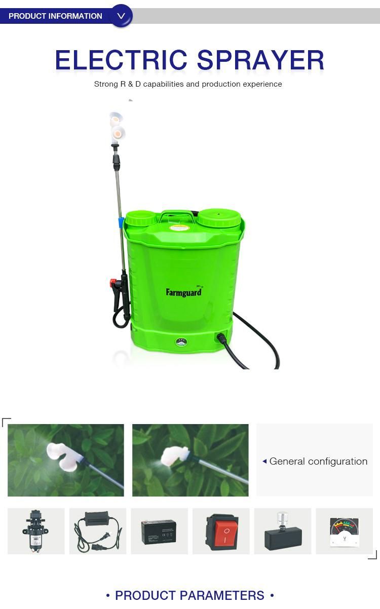16 Liters Knapsack Battery Electric Powered Agriculture/Agricultural Trigger Sprayer Electrostatic Sprayer Farm Tools