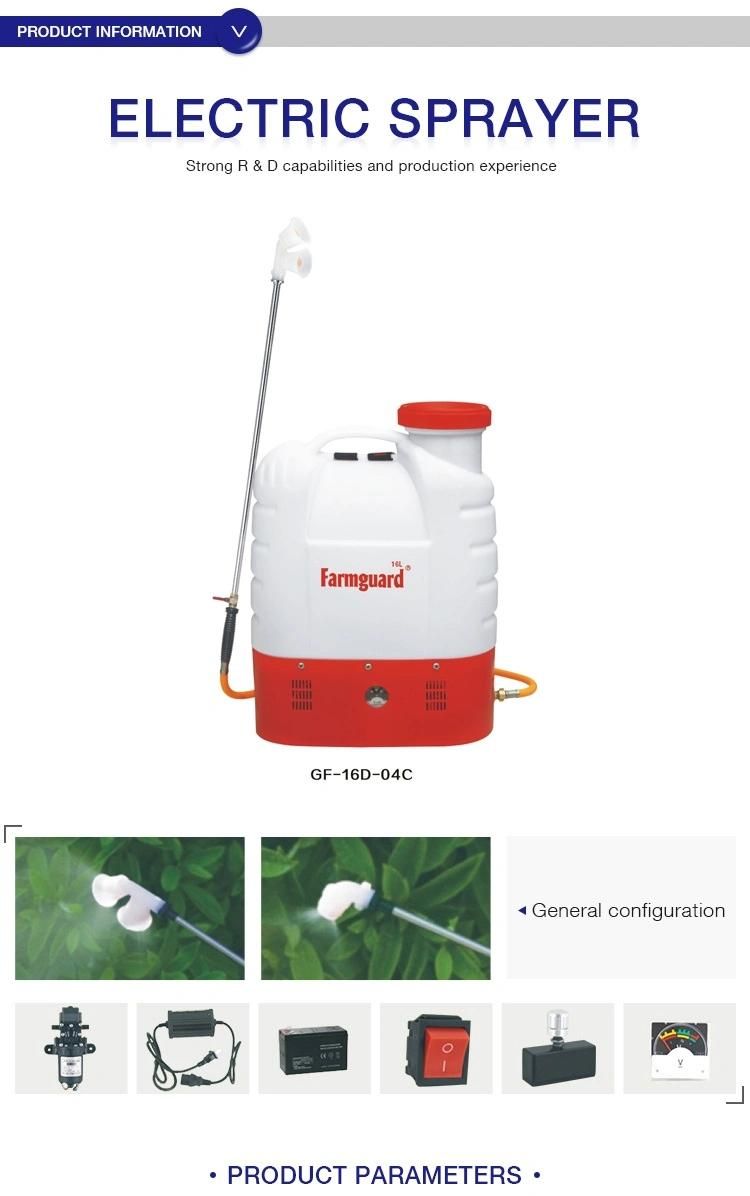 Portable Machinery Rechargeable Sprayer Electric Water Sprayer Farm Lawn Electric Backpack/ Knapsack Weed Battery Sprayer