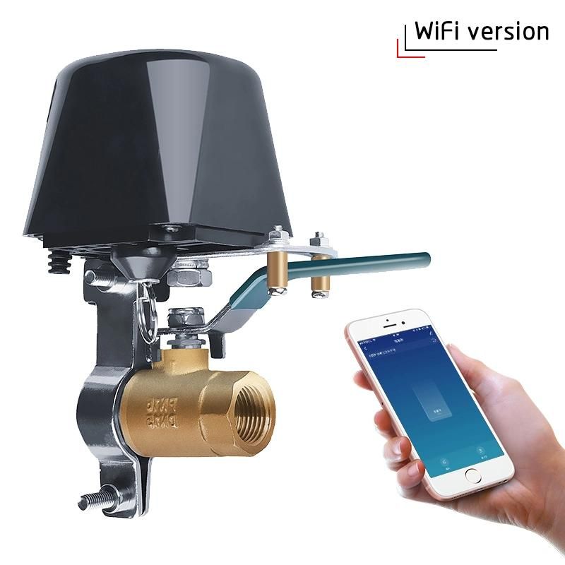 Smart Valve Controller and WiFi Water Leak Sensor Wireless Timer Gas and Water Valve Sprinkler Shut off Controller Compatible with Ios and Android System