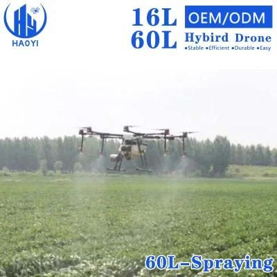 High Pressure Spray 16L 60L Oil Gasoline Hybird Crop Spraying Drone