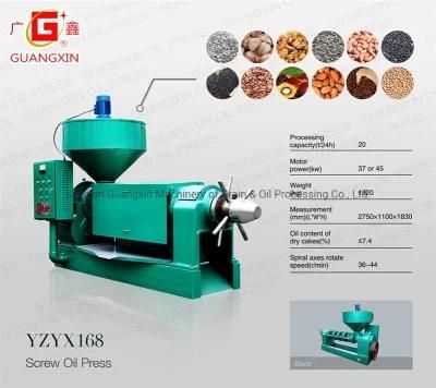 Yzyx168 Big Capacity 20 Tons Per Day Cotton Sunflower Seeds Oil Press