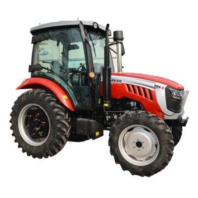 High Quality Farm Machinery Same as Yto Tractor 90HP Diesel Engine High Horsepower Farming Wheel Tractor with Cab