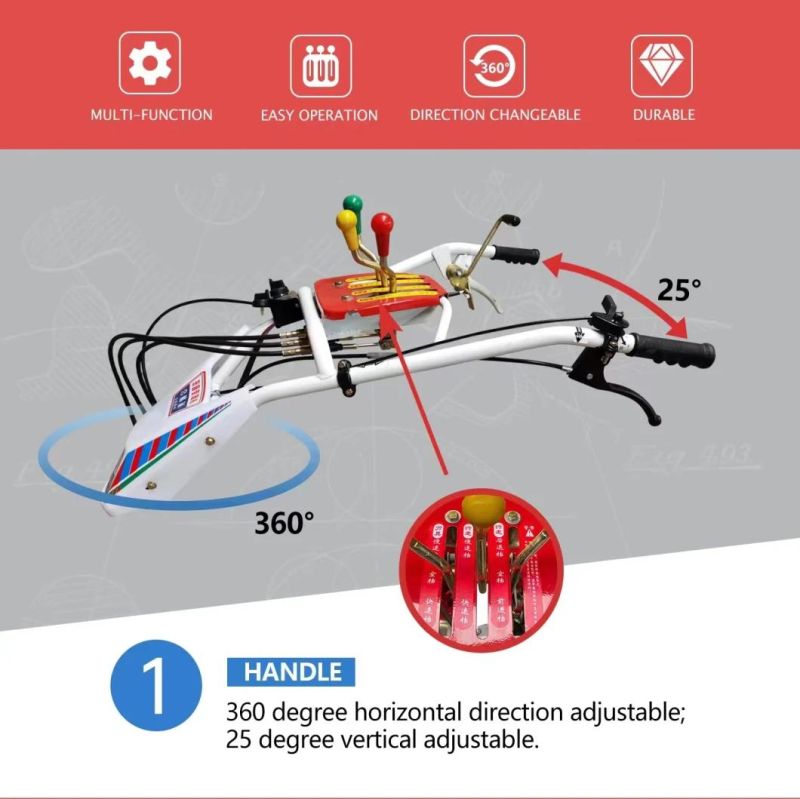 New Agricultural Automatic Rotary Power Tiller for Earthing up for Sugarcane