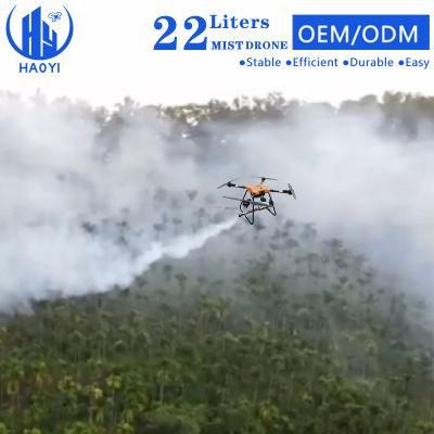 2022 Haoyi T22 New 22L Uav Agricultural Disinfection Mist Fog Spraying Drone with Fogger for Pest Control
