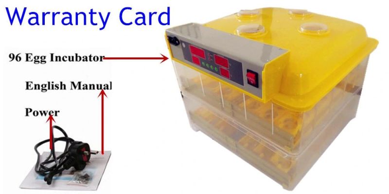 1 Year Warranty High Quality CE Certificate Cheap Chicken Egg Incubator for 96 Chickens (KP-96)