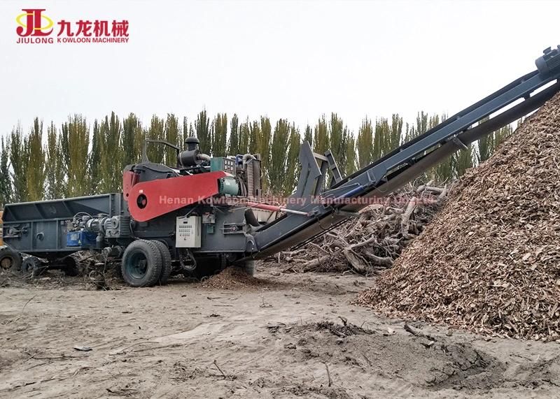 Industrial Tree Log Chipping Machine Wood Shredder Chipper