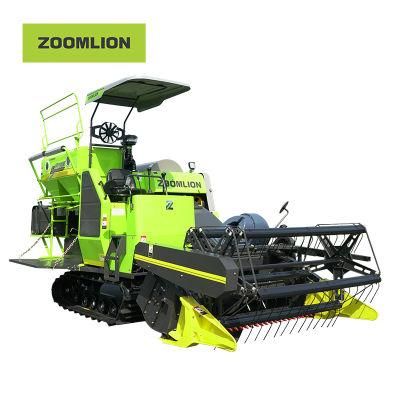 Zoomlion 100HP Longitudinal Flow Full Feed Crawler Type Rice Combine Harvester