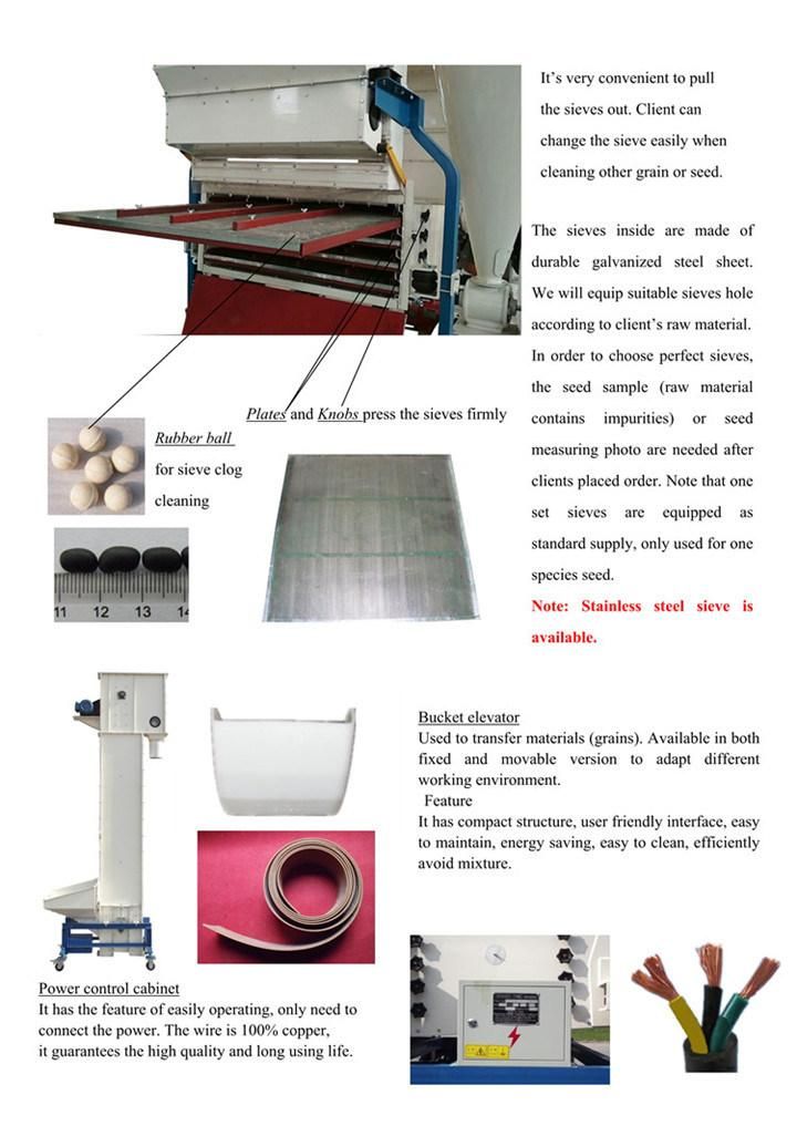 Grain Seed Cocoa Rice Processing Cleaner Destoenr Cleaning Machine