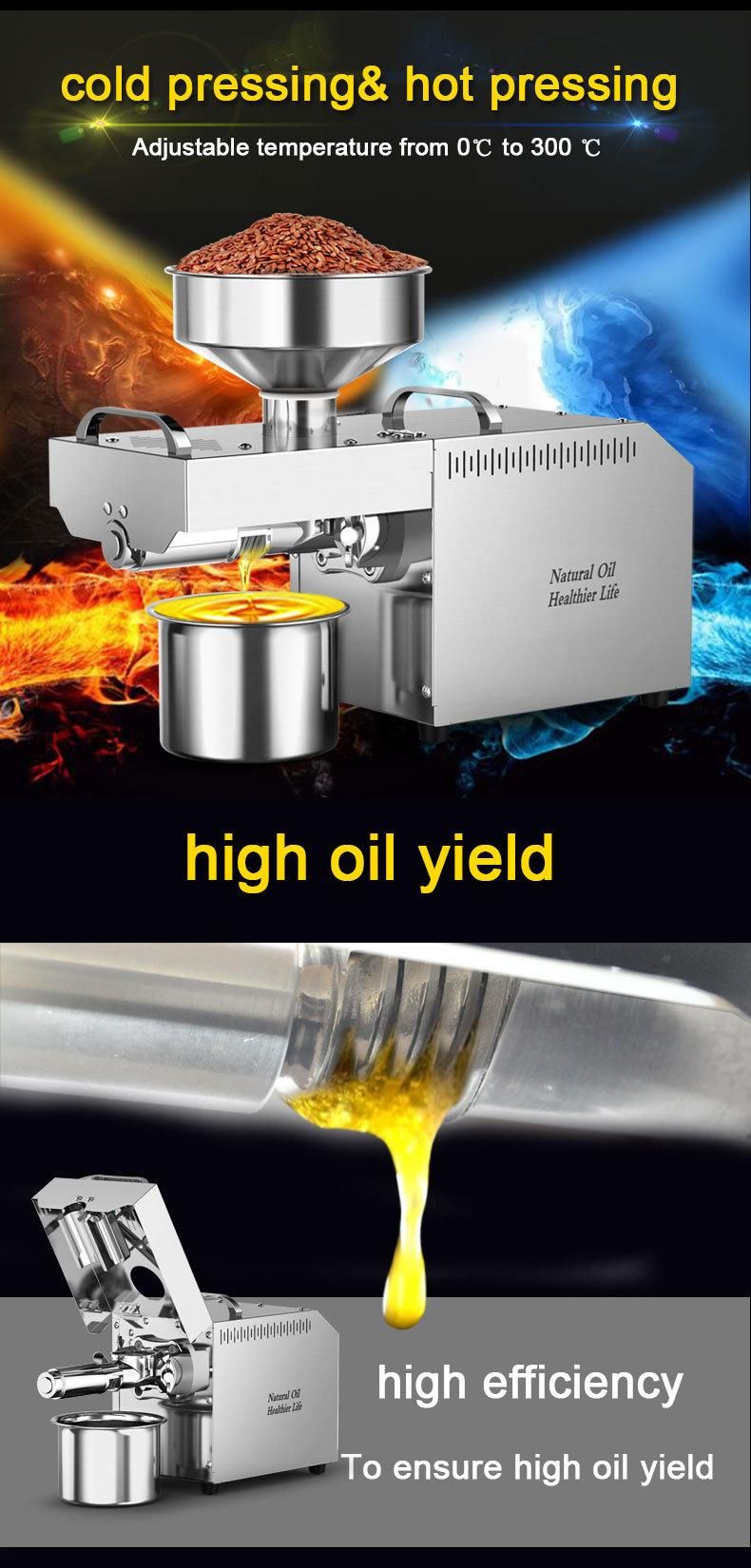 700W Automatic Stainless Steel Extractor Machine Expeller Oil Press Machine