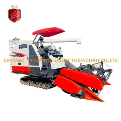 Agricultural Self-Propelled Crawler Type Maize Corn Wheat Paddy Rice Grain Combine Harvester