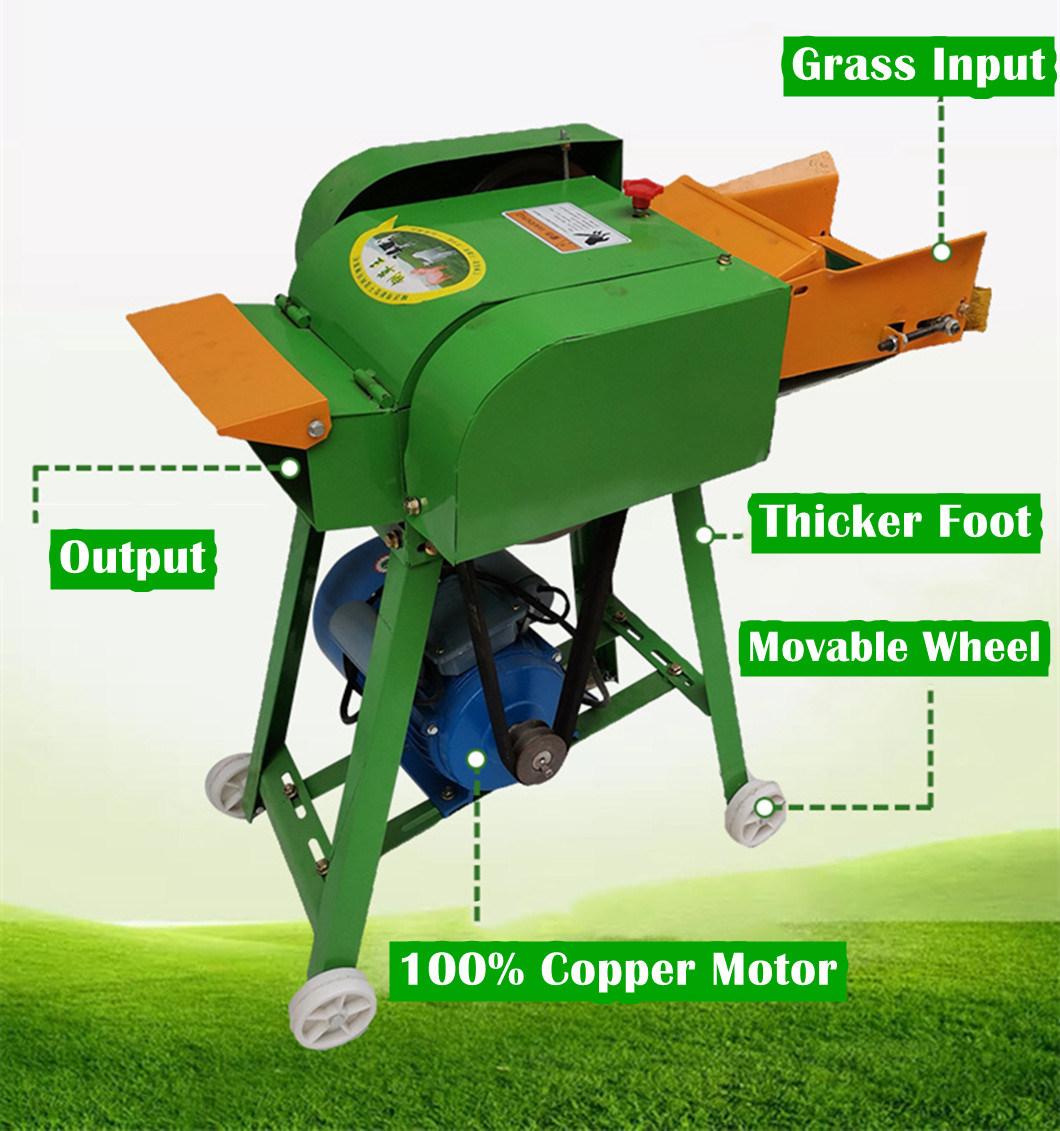 Mini Grass Chaff Cutter with Conveyer Belt Hay Straw Ensilage Machine