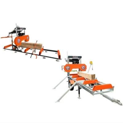 Portable Mobile Horizontal Bandsaw Saw Mill Wood Sawmill with Trailer