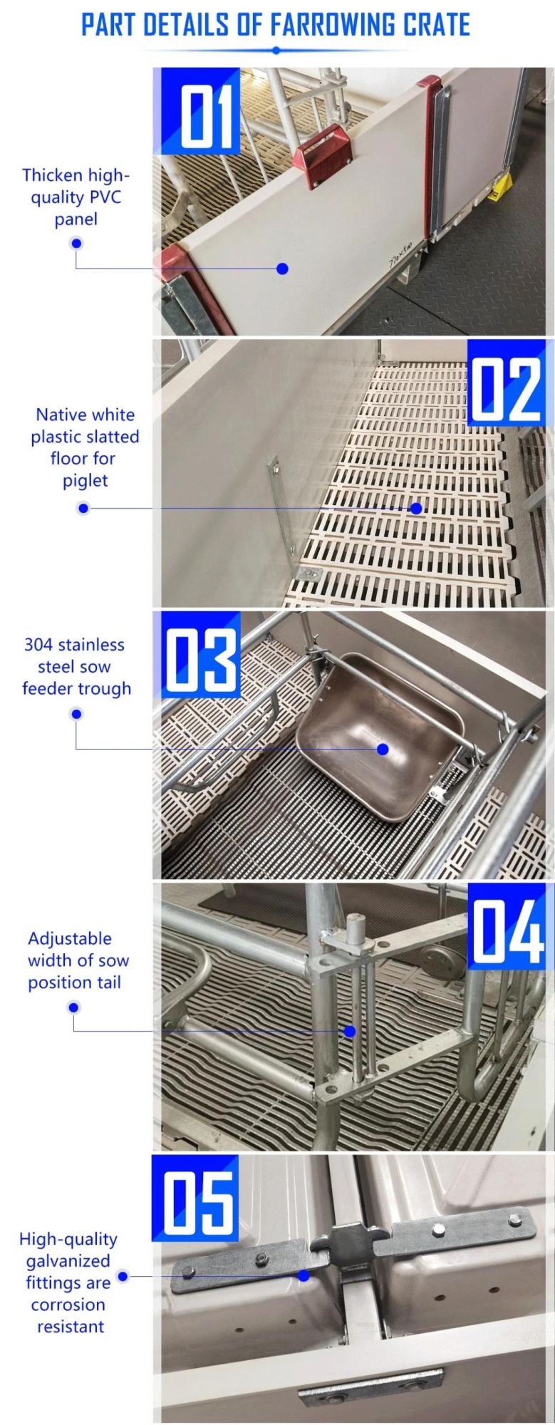 Pig Agriculture Farrowing Crate for Sale